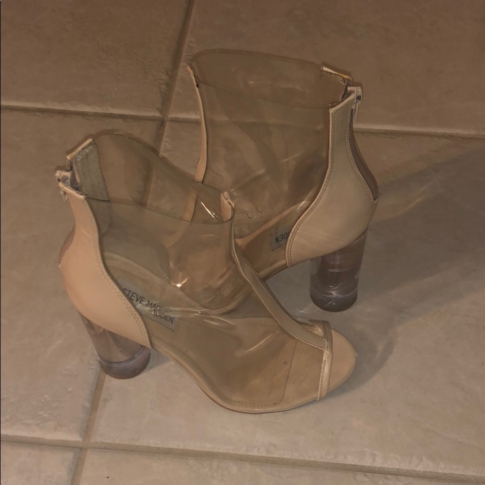Steve Madden transparent shoe and heel